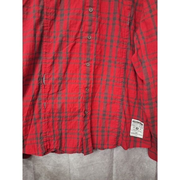 Marithe Francois Girbaud Button Up Shirt Mens XXXL Premium Plaid Grunge Y2K 90's - Picture 4 of 13